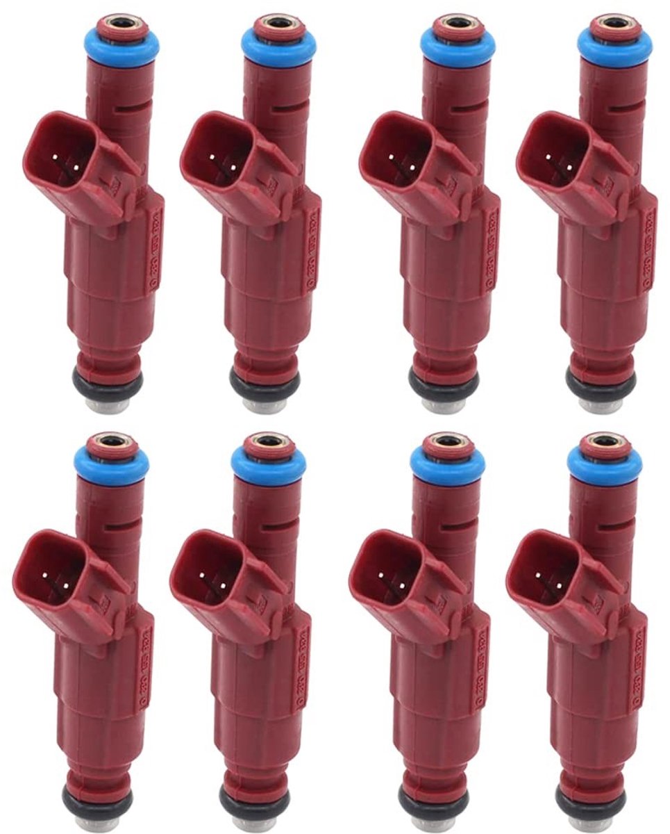VT Goods - Auto brandstofinjectoren - Brandstofadapters - 8 stuks - Rode kleur - Voor D*odge - Geschikt voor D*akota D*urango RAM 3500