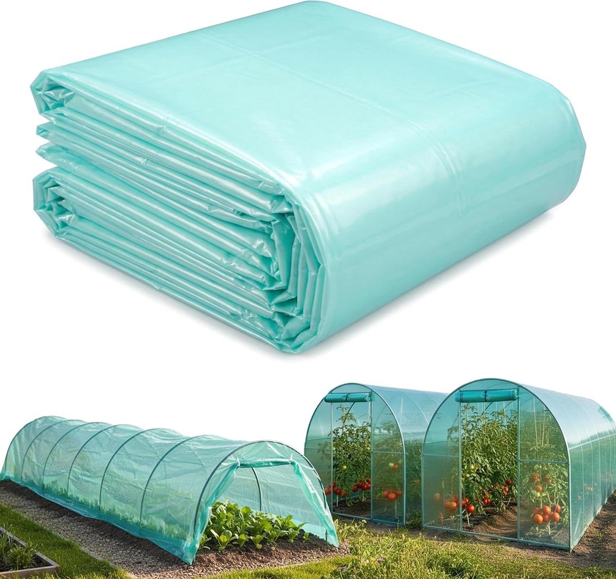 Kasfolie 3 Laags - Afdekfolie Kas - Kas Bescherming - UV Gestabiliseerd Scheurvast - 8x12 m - Groen