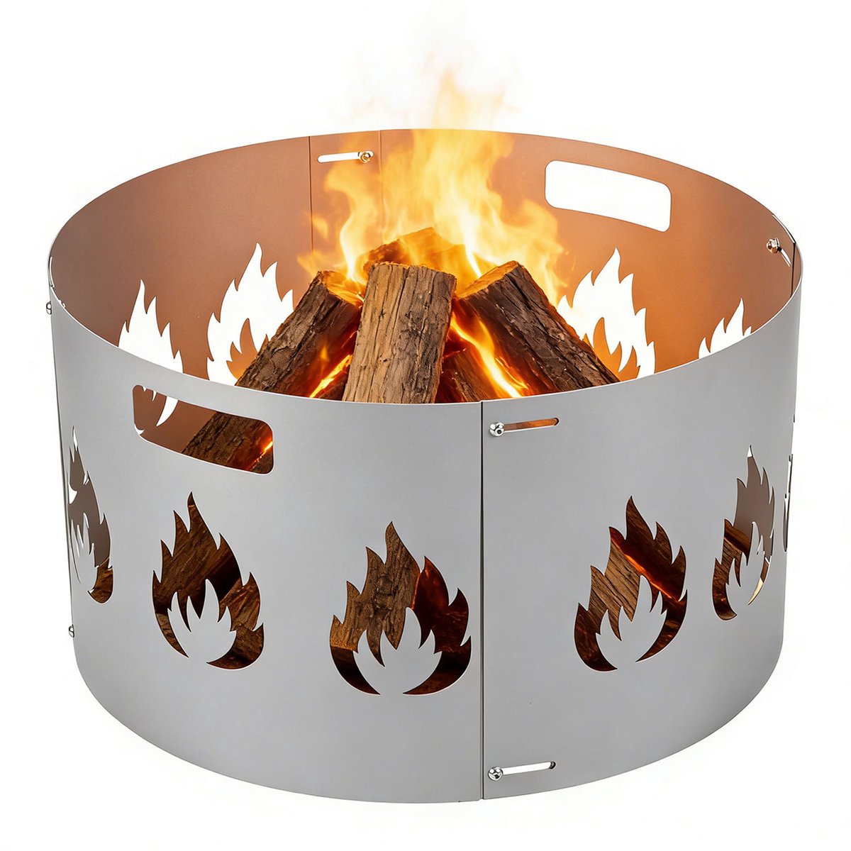 Vonkenvanger, ronde brandwerende kap, zilverkleurige brandwerende kap, verstelbaar van 55 tot 60 cm diameter