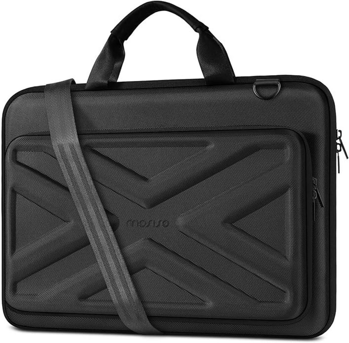 Hardshell laptop tas met schouderriem en voorvak voor mannen en vrouwen