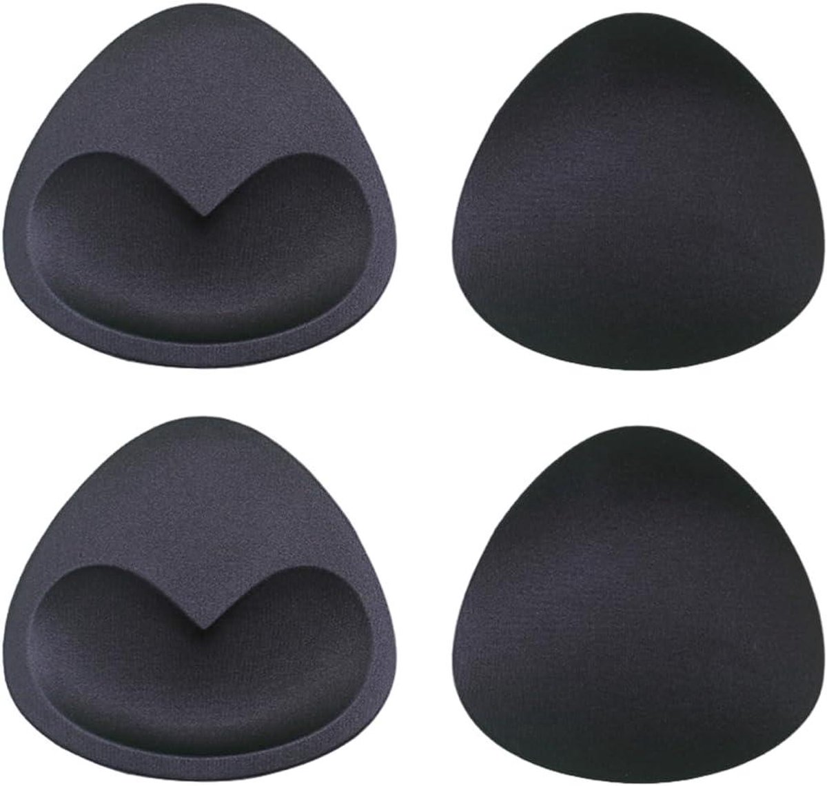 Bh Pads - Inzetstukken Vulling - Meer Volume - Ergonomische Vorm - 2 Paren - Zwart