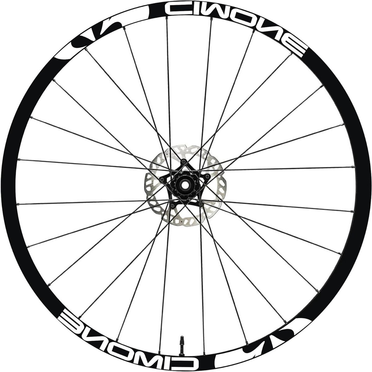 Velgstickers Fiets - Wiel Decals - Fiets Personaliseren - UV- en Waterbestendig - 8 Stuks 2cm Breed - Glanzend Wit
