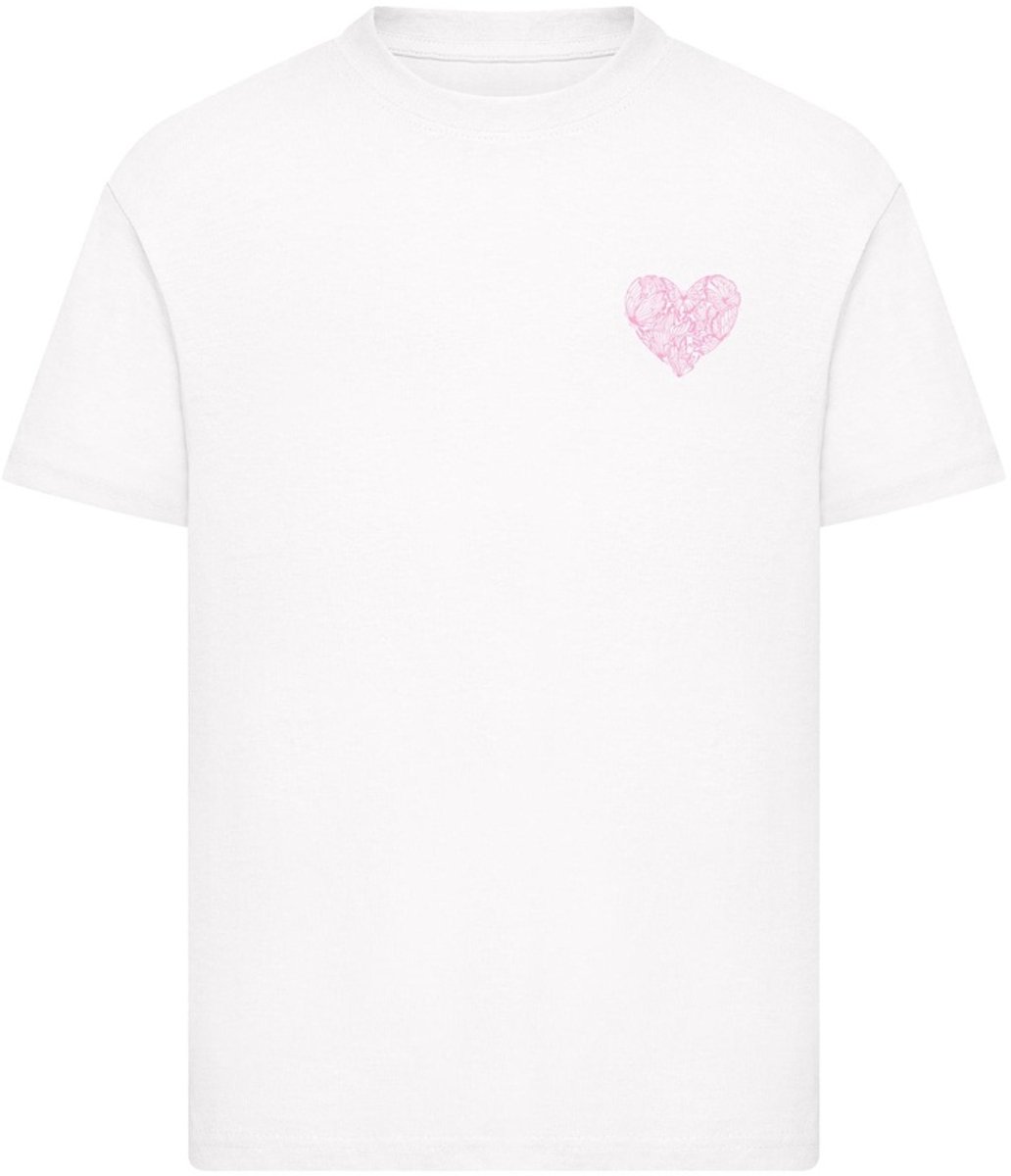 Mister Tee Butterfly Heart Kinder Tshirt Kids 122/128 Wit