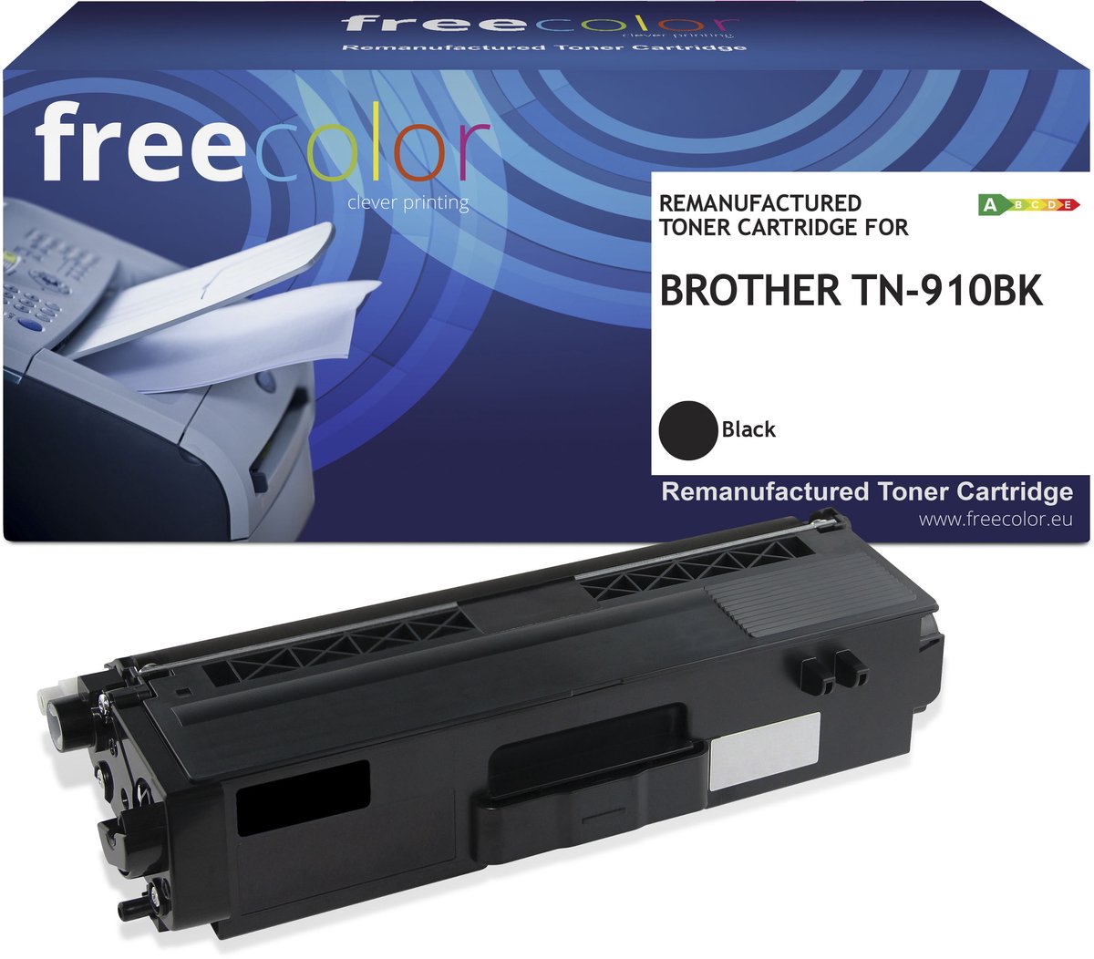 Freecolor - Vervangt Brother TN-910BK Toner - Zwart - 9.000 pagina's - Compatible
