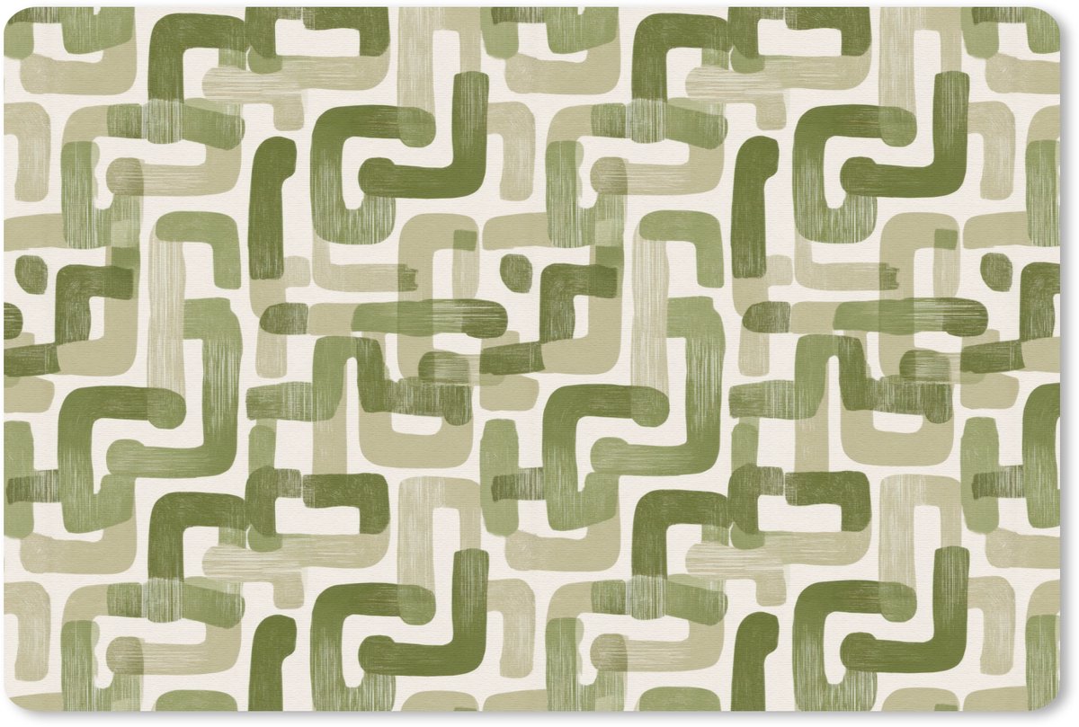 Muismat 13x8 cm - Mousepad Modern - Grafisch - Groen - Muismatten