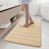 Olanly Badmat Antislip - Memory Foam Badmat - Absorberende Badmat - Douchemat - 61x120 cm - Beige