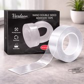 FIXWERK Nano Tape | transparant plakband met extra sterke hechting | herbruikbaar | waterdicht | doorzichtig multifunctioneel plakband voor thuis, school en kantoor (eenzijdig