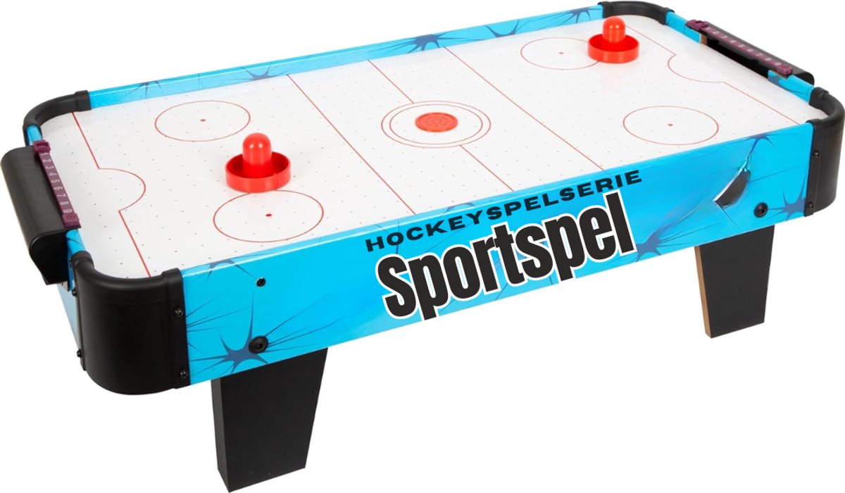 RONN® Air Hockey - Voetbal - Voetbaltafel- Blauw - 69cm x 36cm x 21cm