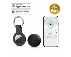 Evy24 Smart Tag 4 Stuks - Airtag Alternatief - Android Bluetooth Tracker - Apple Bluetooth Tracker - Keyfinder met Sleutelhanger - Compatibel met Apple Find My & Android Find My Device