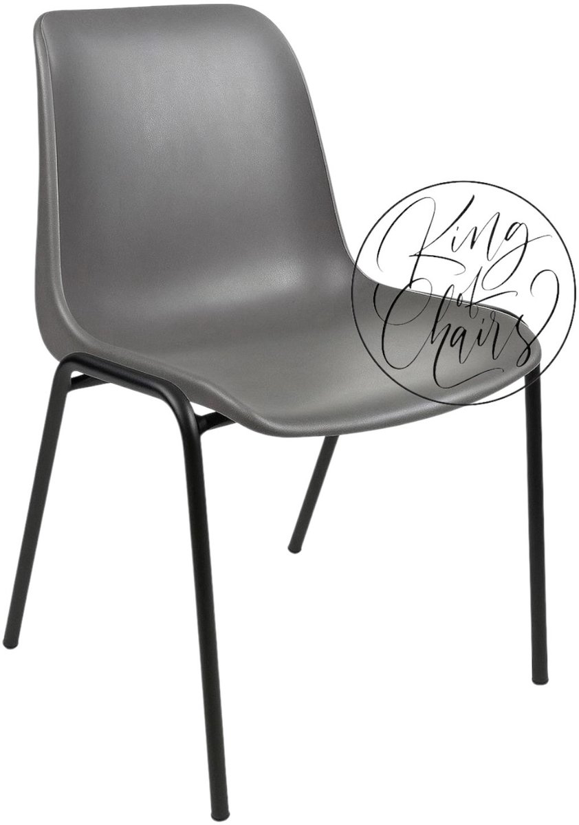 Kantinestoel Helene Antraciet - zwart onderstel kantinestoel stapelstoel kuipstoel vergaderstoel tuinstoel kantine stoel stapel stoel tuin stoel kantinestoelen stapelstoelen kuipstoelen arenastoel schoolstoel bezoekersstoel Everardo