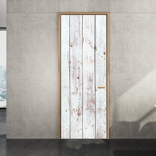 Poster de porte - Autocollant de porte Bois - Autocollant de porte Vintage - Film pour meubles autocollant - Autocollant de porte Planche - Film adhésif pour porte - Autocollants de porte - Autocollant papier peint de porte - 77x200cm