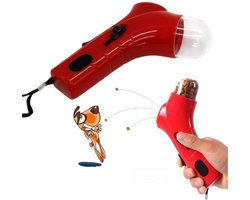 1 stuk - Voerwerper voor huisdieren - Projectielvoeding - Hondenvoerspeelgoed - Interactief speelgoed - 19*11*3 cm - Geschikt voor huisdieren om voer, puppy's, snoepjes, voeding, training en spel mee te gooien - Rood
