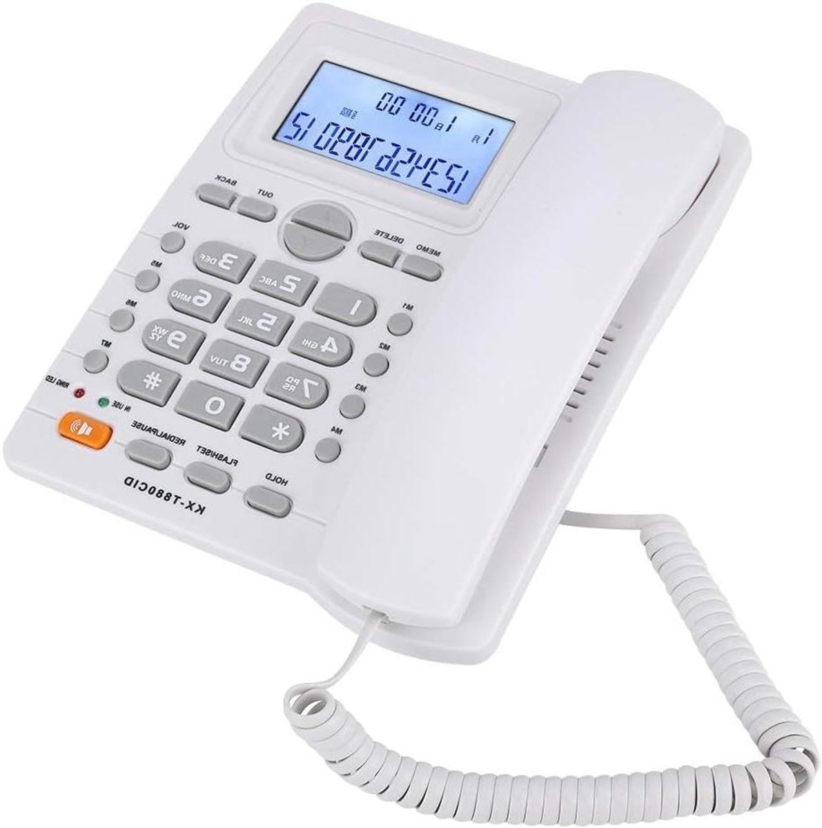 Vaste Telefoon - Kantoor Telefoon - Duidelijke Communicatie - Dubbele Poort Uitbreiding - 22 x 225 cm - Wit