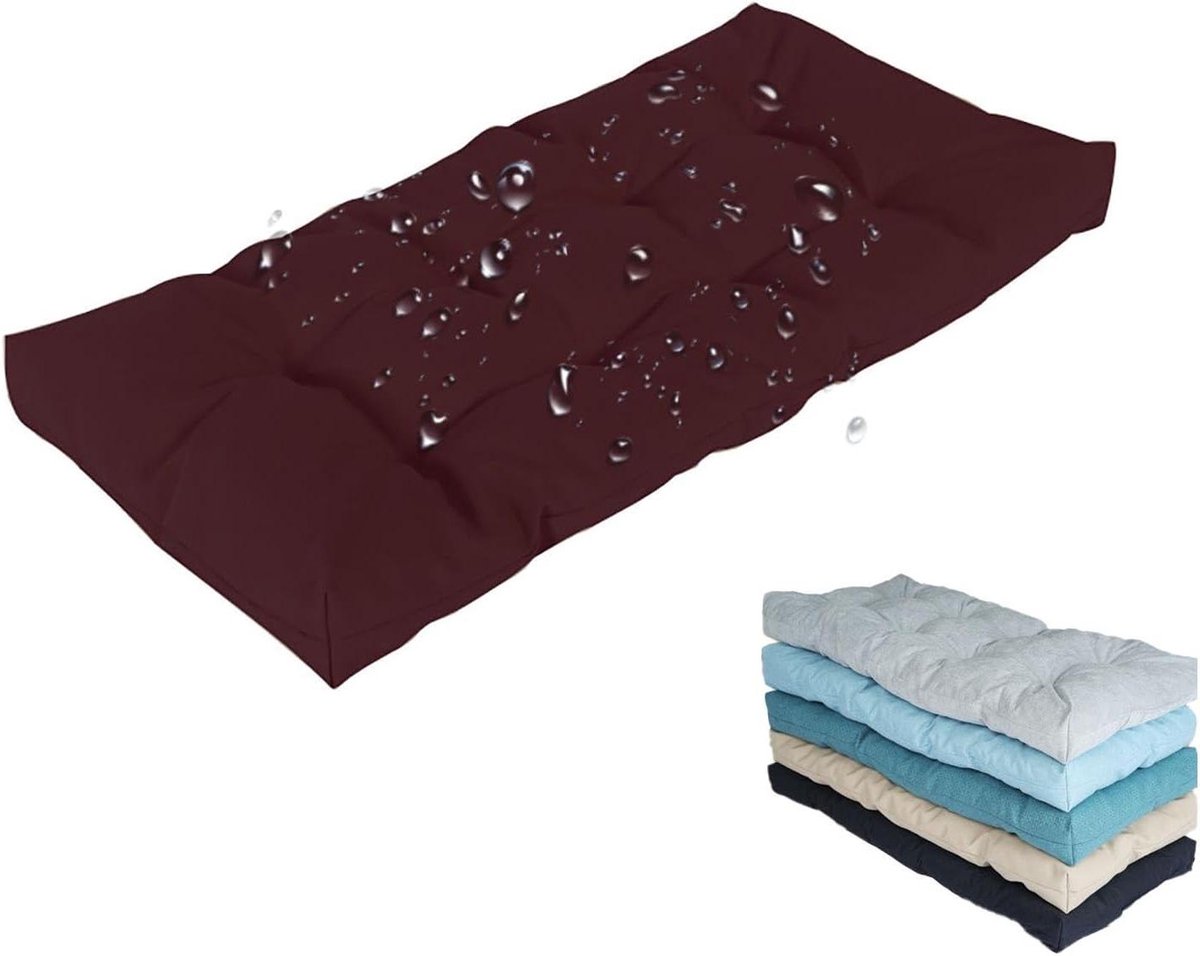 Tuinbankkussen Outdoor - Bankzitkussen Waterdicht - Comfortabel Zitten Buiten - Anti-Slip Bodem Riemen - 120x60x8cm - Kleur19