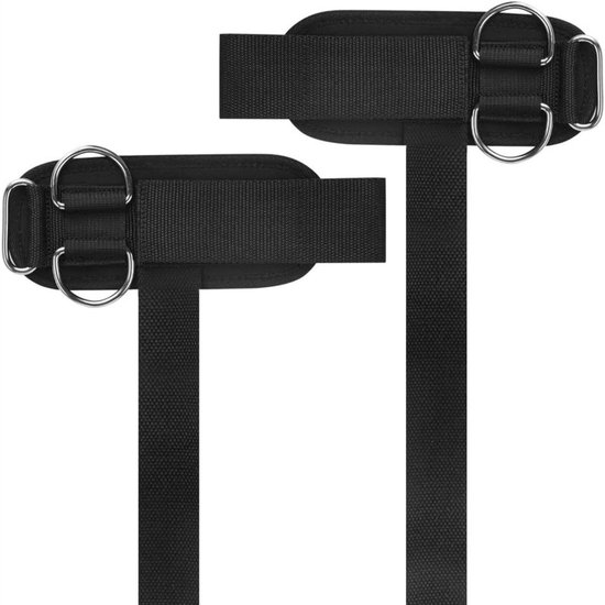 THEFITGUY Multi-attachment riem voor kabelmachine en smart gym squats en heupstoten, 5 bevestigingspunten voor optimale gewichtsverdeling, 2 riemen (40 inch & 27) en 3 metalen karabijnhaken