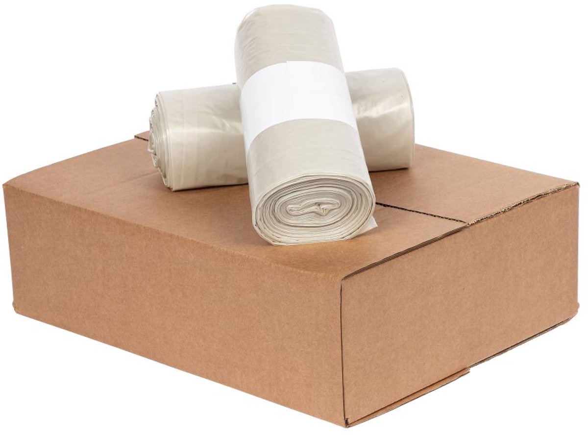 Transparante Containerzak 360 liter, LDPE recyclaat, 40 mu - Doos 100 stuks