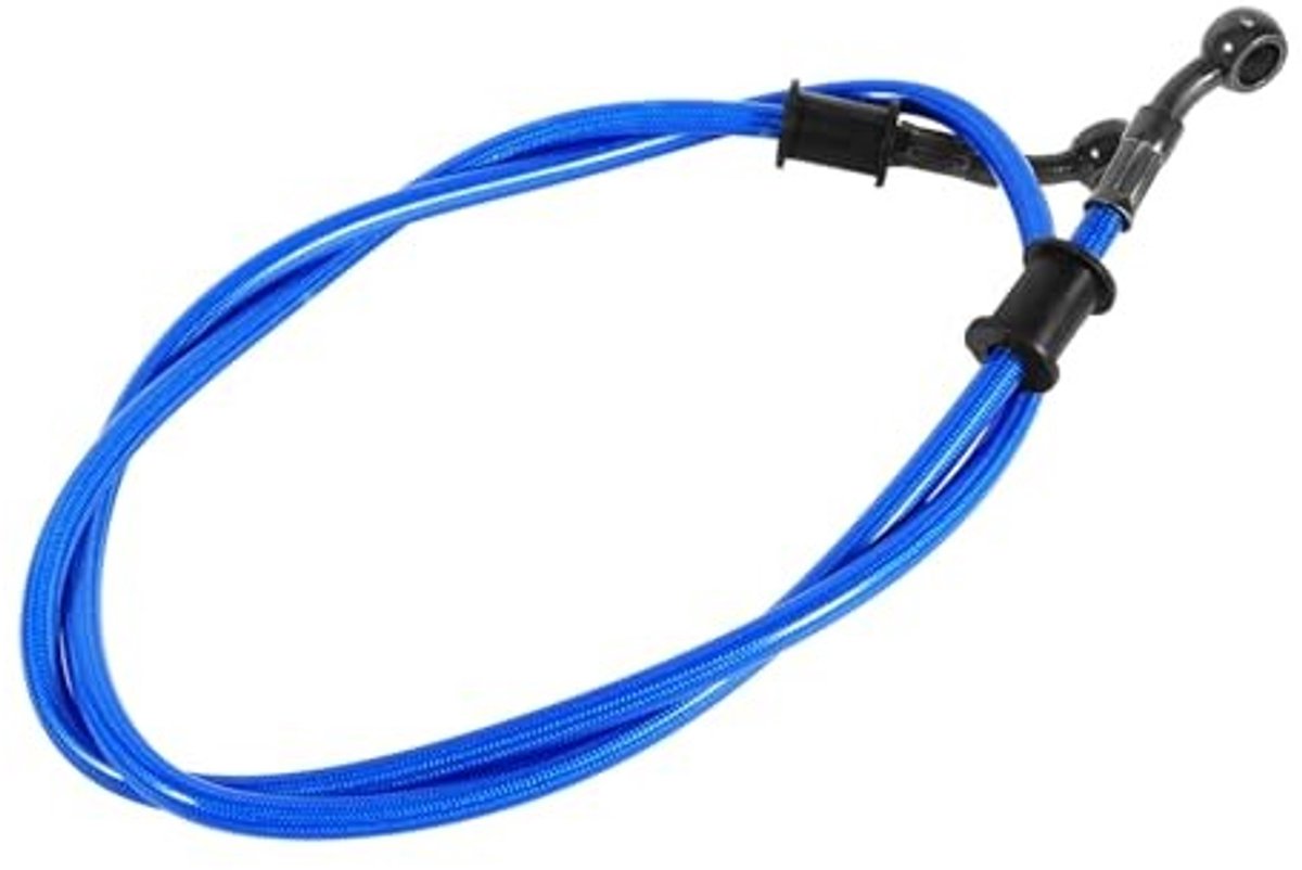SPHProducts - Remleiding Brandstofleiding - Gevlochten Staal - 50cm tot 120cm - Blauw - Motorfiets Koppeling - Remolie Slang
