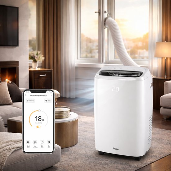 Mobiele Airco 14000 BTU 3-in-1 Koel...