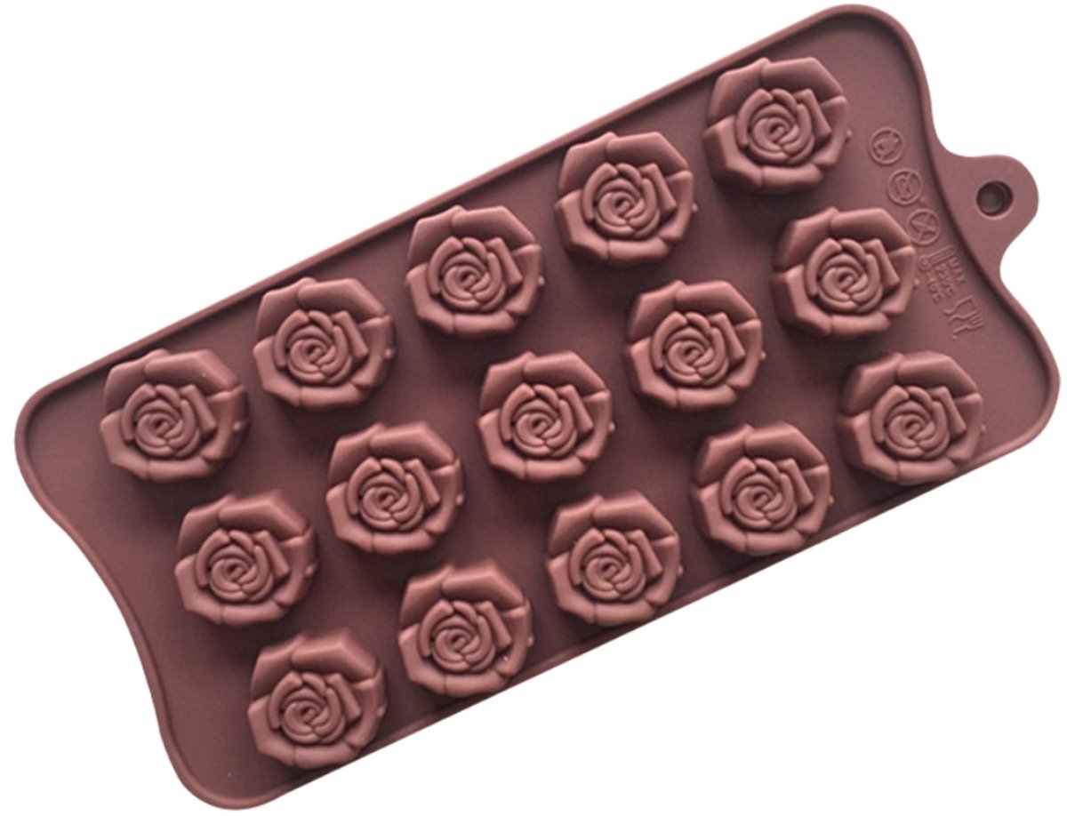 IJsblokjes vorm rozen - IJsklontjes mal - Roosjes - Rose - Makkelijk uitduwen - IJs blokjes maken - Chocolade / zeep maken - Zeepvorm - Vormpjes maken - Ice cube tray - Ice mold - Siliconen - Jonyx