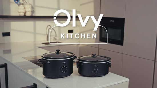 Olvy Digitale Slowcooker met Timer - Incl. Slowcooker e-kookboek - PFAS-vrij - 6 Liter - Keramische binnenpan