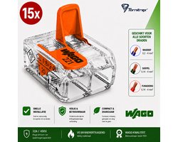 Wago lasklem 2-voudig 221-412 (15 stuks) - Tornitrex®