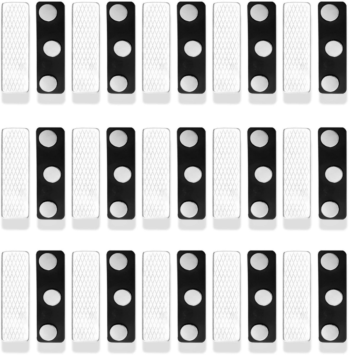Dailygoods- Naambordjes 30 stuks - Magnetische Badge - PVC/Roestvrij Staal - Geschikt voor Badgehouder - Eenvoudig te Dragen - Duurzaam en Herbruikbaar
