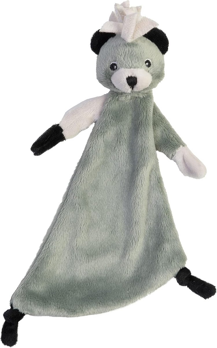Knuffeldoek Raccoon - Knuffel Tutteknaap - Baby Comfort - Zacht Polyester Pluche - 26 cm - Groen