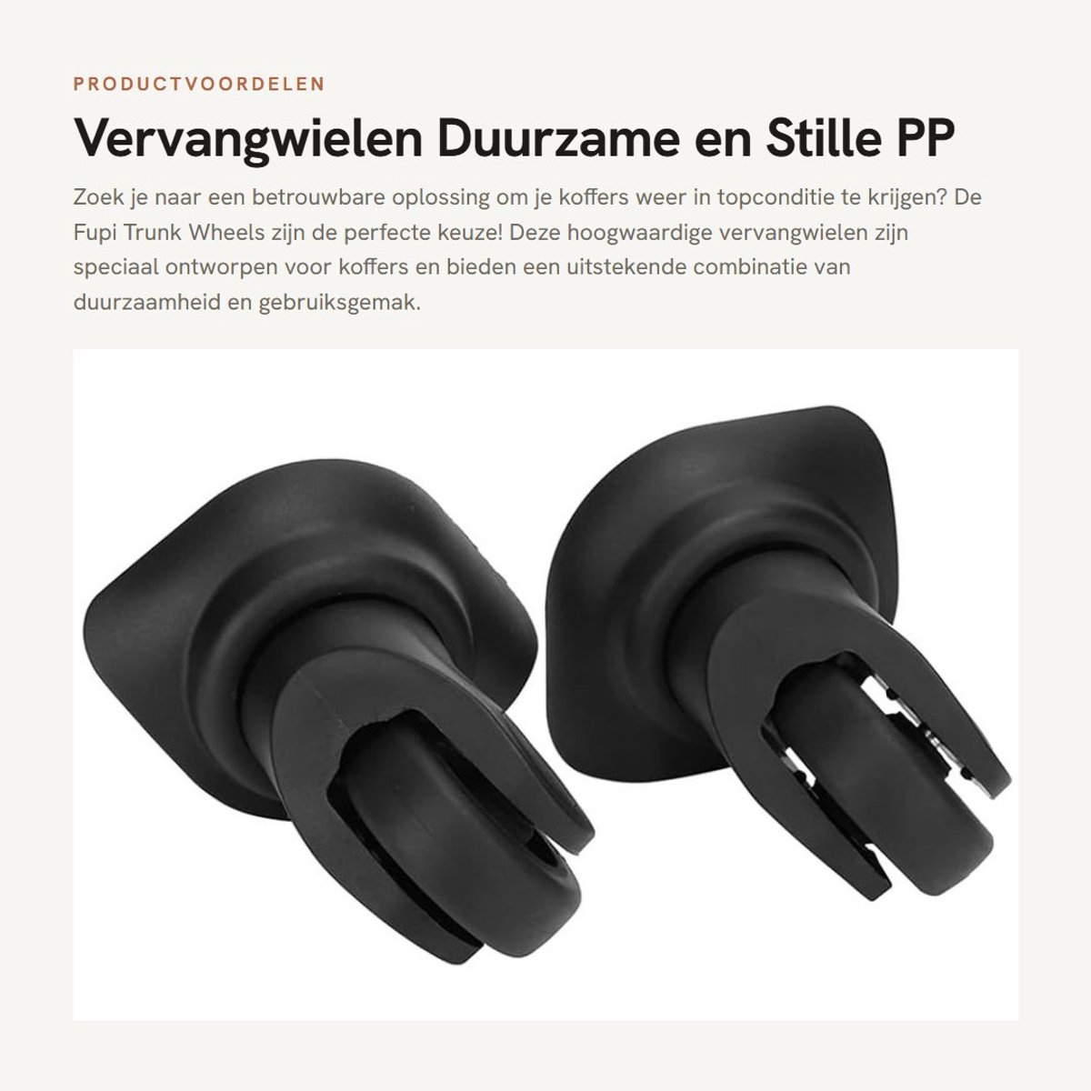 Dailygoods- Wielen Zwenkwielen Set van 4 - Geluidsarm - Drukbestendig - Hoogwaardige Materialen - Geschikt voor Bagage - Eenvoudige Installatie - Kofferswielen