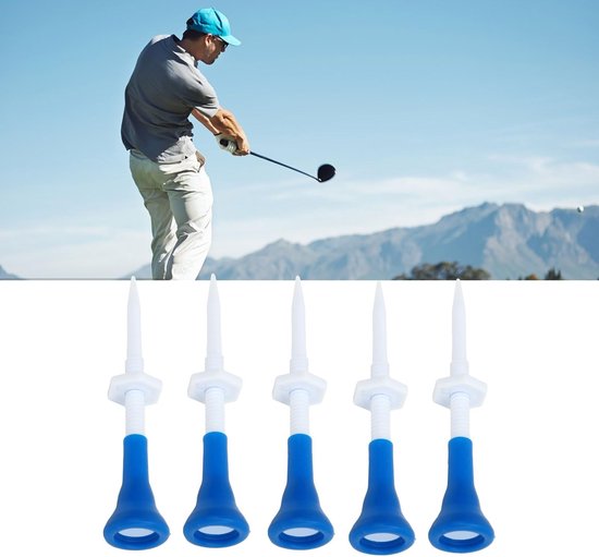 Dailygoods- Golftees 5st - Hoogte Verstelbaar - Duurzaam Plastic - Stabiele Golftees - Lichtgewicht - Modieuze Decoratie - Golfspikes van Dailygoods — afbeelding 5