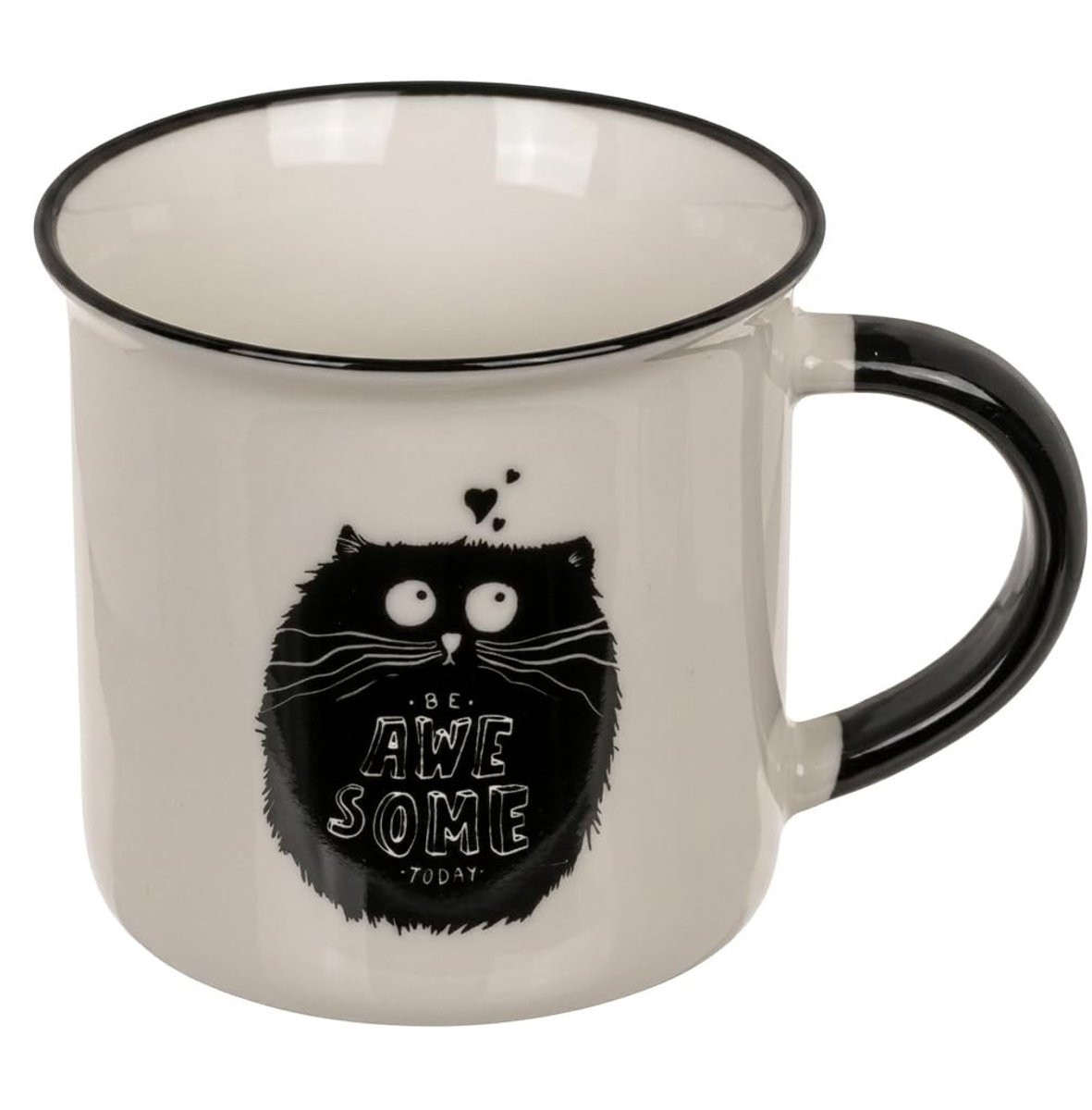 Dailygoods - Koffiemok Funny Kitten 250 ml met Kattenmotief