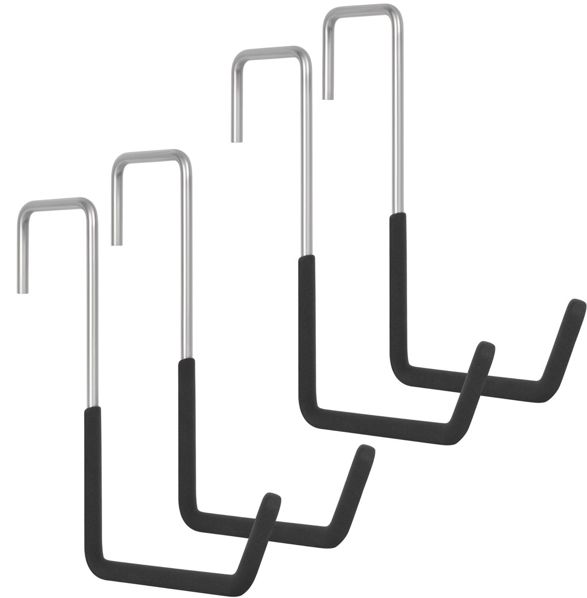 Dailygoods- Spanhaken Zware Kwaliteit - 4 Pak - Antislip Coating - 22,5 kg Laadcapaciteit - Ophanghaken voor Fiets/Ladder/Planten - Ideaal voor Garage/Schuur/Zolder - Opslaghaken
