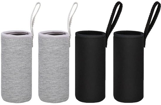 Dailygoods- Flessenhoes Geïsoleerde Neopreen - Thermoshoes - Glazen Flessen Zak - Waterfles Hoes - 4 Stuks - Afmetingen 6,8 x 18 cm - Thermoshirt — afbeelding 5