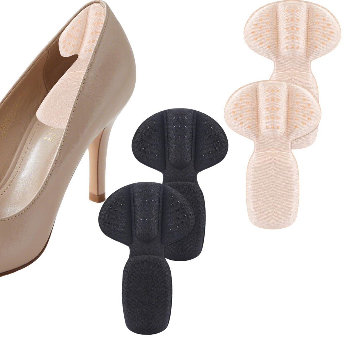 Dailygoods- Hielkussentjes Antislip - Zelfklevende Schoenpads - Hielpads voor Verbeterde Pasvorm - Comfortabele Vulling - Hoogwaardig Microvezelleer - Zacht Schuim