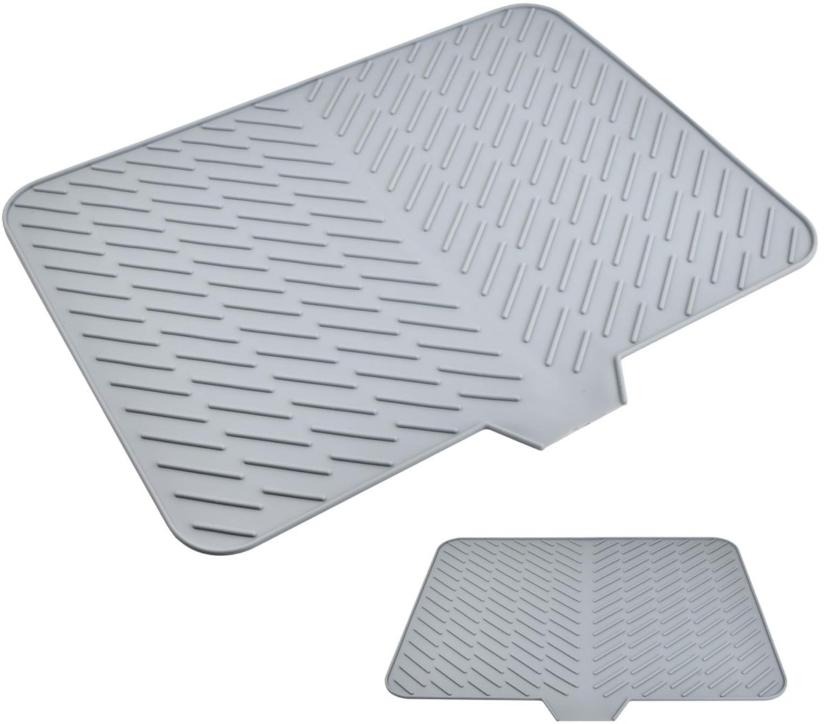 Dailygoods- Afdruipmat Siliconen - Antislip - Opvouwbaar - Ingebouwde Afvoerlip - Grote Afdruipmat (58 x 43 CM) - Milieuvriendelijk