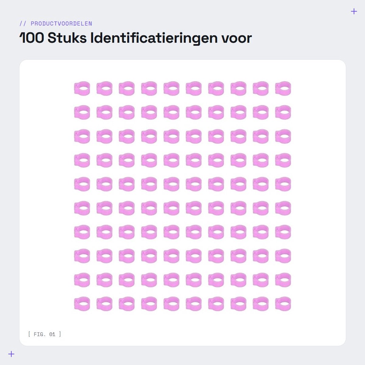 Dailygoods- Identificatieringen 100 stuks - 8 mm Beenbanden - Voetringen voor Vogelbeheer - Open Ontwerp - Duiven Identificatie - Duurzaam Materiaal