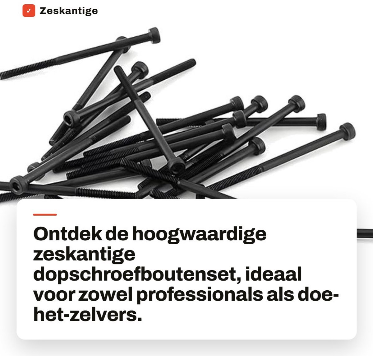 Dailygoods- Dopschroefboutenset 12,9-Kwaliteit - Zeskantige Schroeven - Gelegeerd Koolstofstaal - 24 Stuks - Lengtes 4-50 Mm - Hoge Sterkte