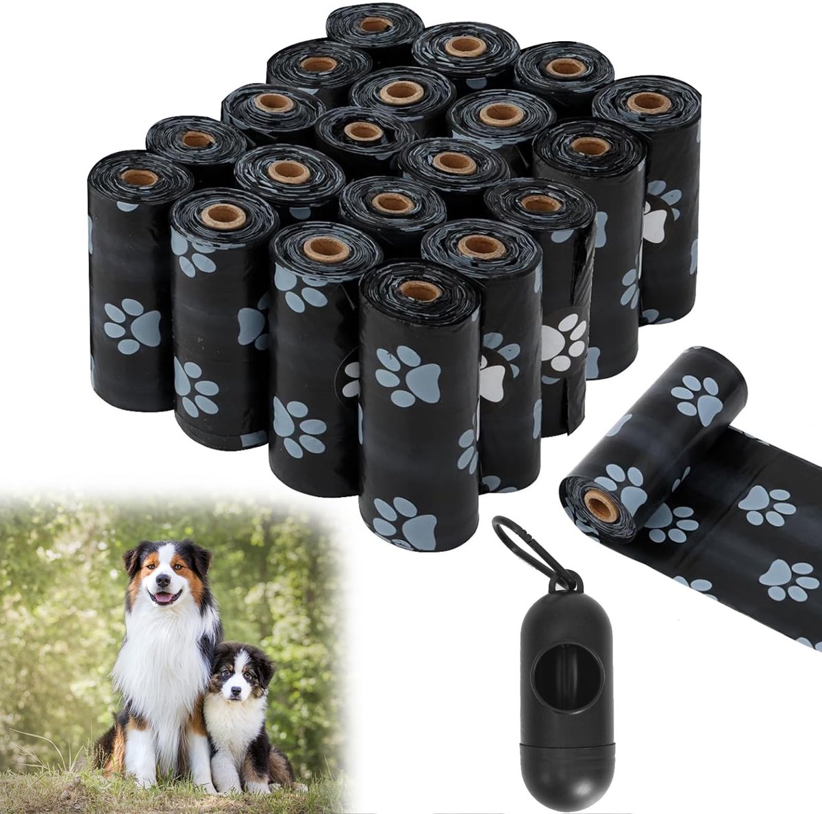 Dailygoods- Hondenpoepzakjes 300 Stuks - Biologisch Afbreekbare Poepzakjes - Extra Groot - Lekvrij - Scheurvast - Waterdicht - Poepzak