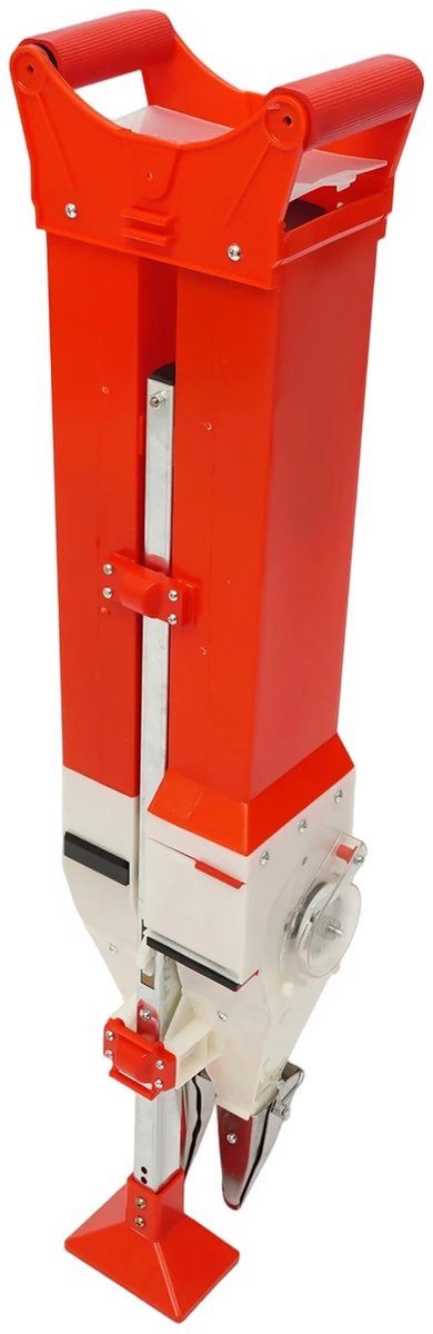 CORE Handmatige Zaaimachine - Meststrooier - Zaadplanter - Zaden planten - Met 5 verschillende mallen - 10x18x80cm - Rood