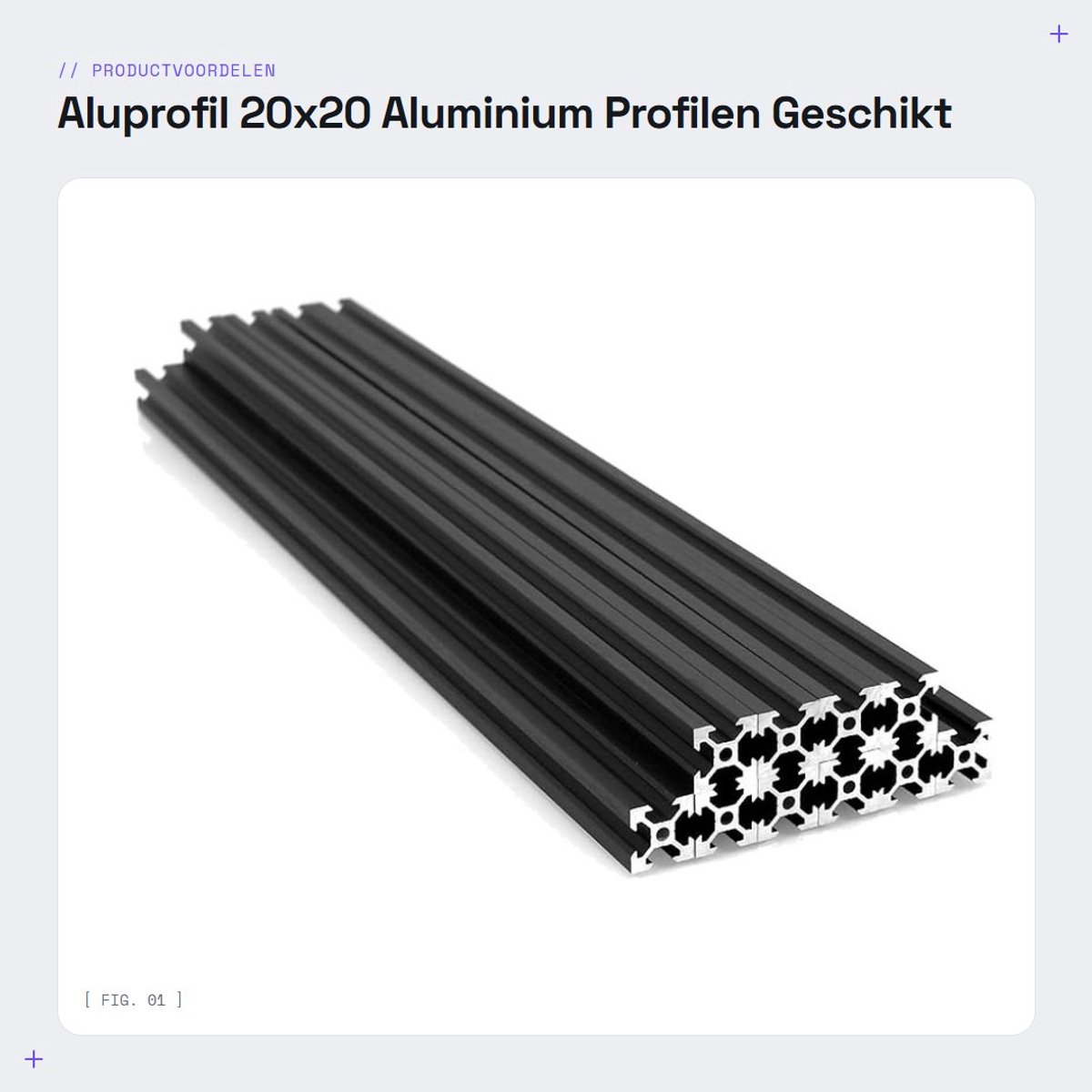 Dailygoods- Aluminium Profiel 20x20mm - 1000mm Lengte - 10 Stuks/Verpakking - V-Slot - Geschikt voor 3D Printer/CNC - Europese Norm - Aluminium Profiel 2020