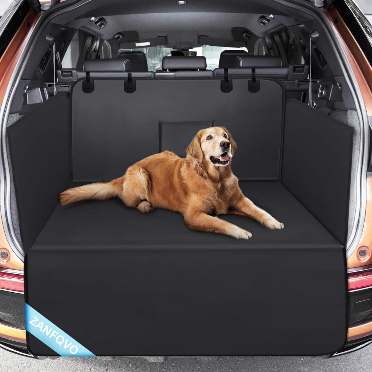 QUOVO® Kofferbak Beschermhoes Hond - Hondendeken Auto - Kofferbak Bescherming - Zwart - 30cm x 22cm x 7cm