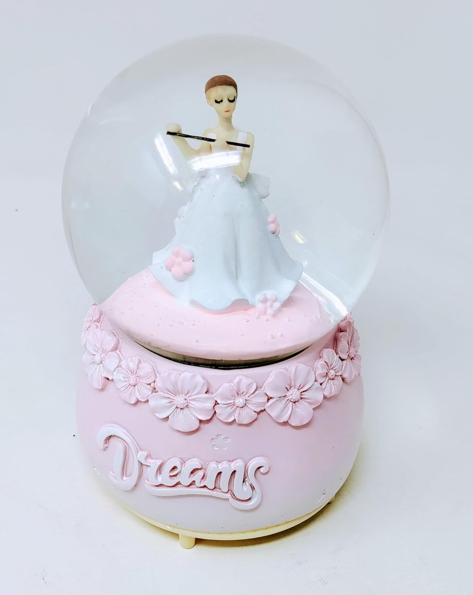 Muzikale Sneeuwbol - Muziekdoos Decoratie - Woonkamer Decoreren - Opwindbaar Mechanisme - 100mm Diameter - Transparant