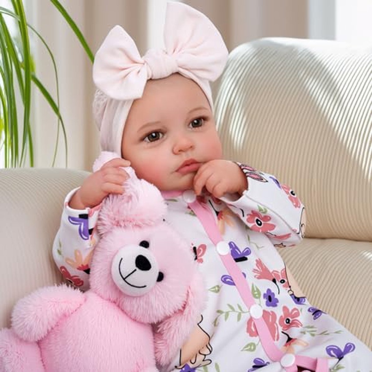 Babypop - Reborn pop - Knuffelen en spelen - Levensechte details - 43 cm - Gekleurd