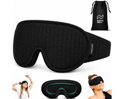 Northwall Luxe Slaapmasker voor Mannen en Vrouwen - 100% Verduisterend - 3D Ergonomisch Traagschuim - Oog Masker met Opbergzakje