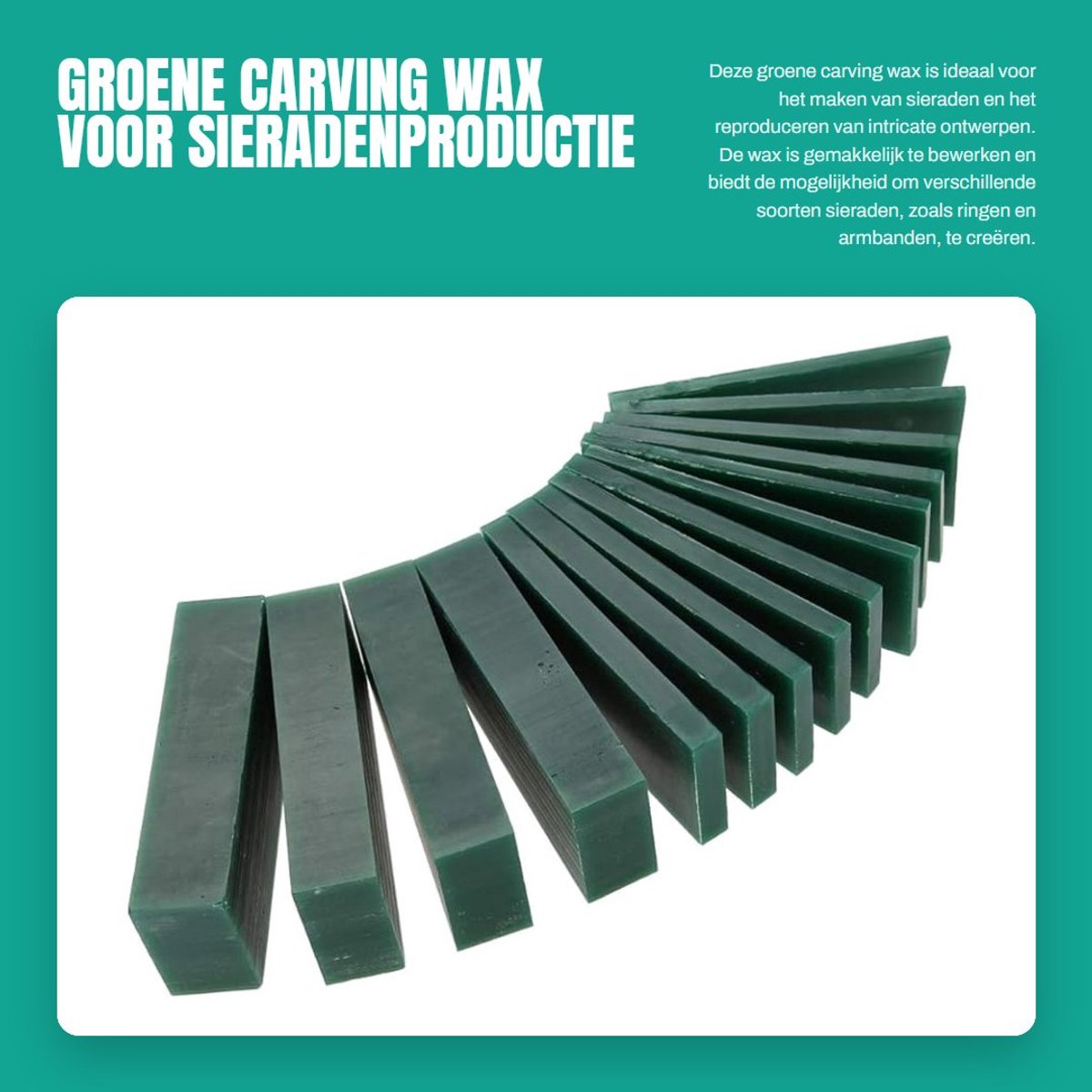 Dailygoods- Carving Wax 4/6/8/21/23 mm - Sieradengereedschap - Groene Was - Snijden - Vormen - Handgemaakte Sieraden - Sieradenwas