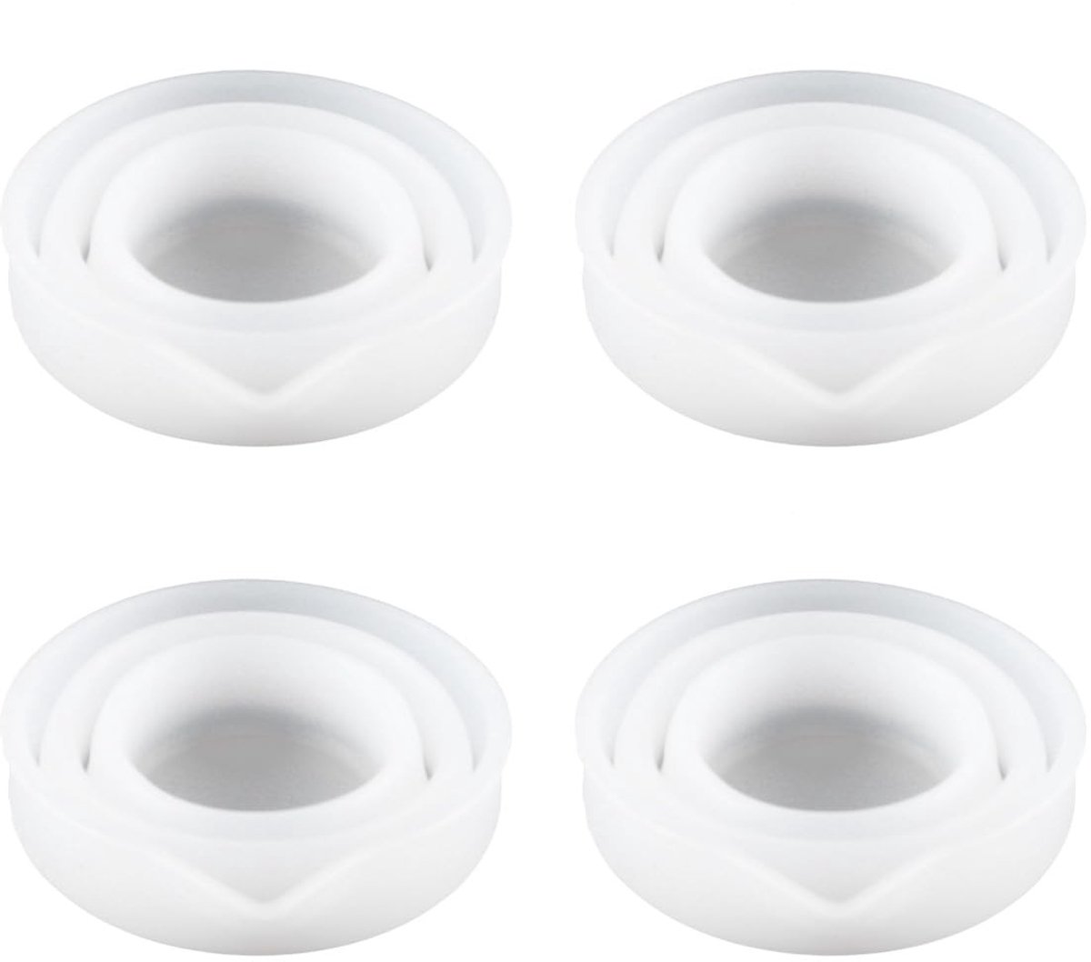Dailygoods- Doseerbal 100 ml - Opvouwbare Siliconen Maatbeker - Set van 4 - Duurzaam - Flexibel - Geschikt voor Vloeibaar Wasmiddel