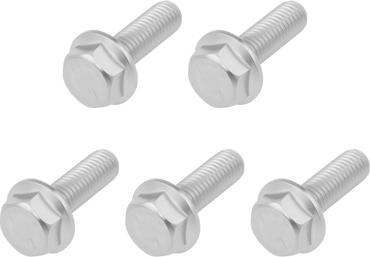 Dailygoods - Set van 5 Roestvrijstalen Maaiers M8x25 Flens Hoofd Bouten