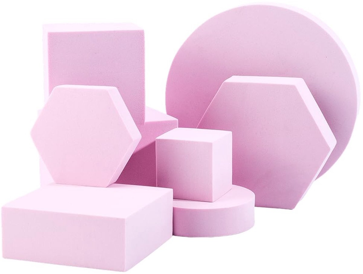 Dailygoods - Fotoproppen Set van 8 Stijlen - Geometrische Cube Display - Hard Schuim Pedestals - Achtergrond Props - Voor Productfotografie