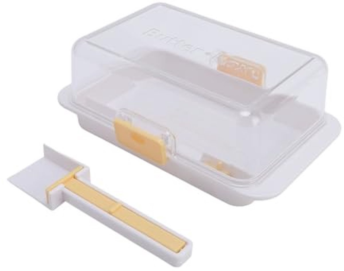 Dailygoods- Botervloot Luchtdicht - Snijgereedschap - Boterbeheer - Capaciteit 500 g - Keuken/Koelkast - Duidelijk gemarkeerde schaallijnen - Boterdoos
