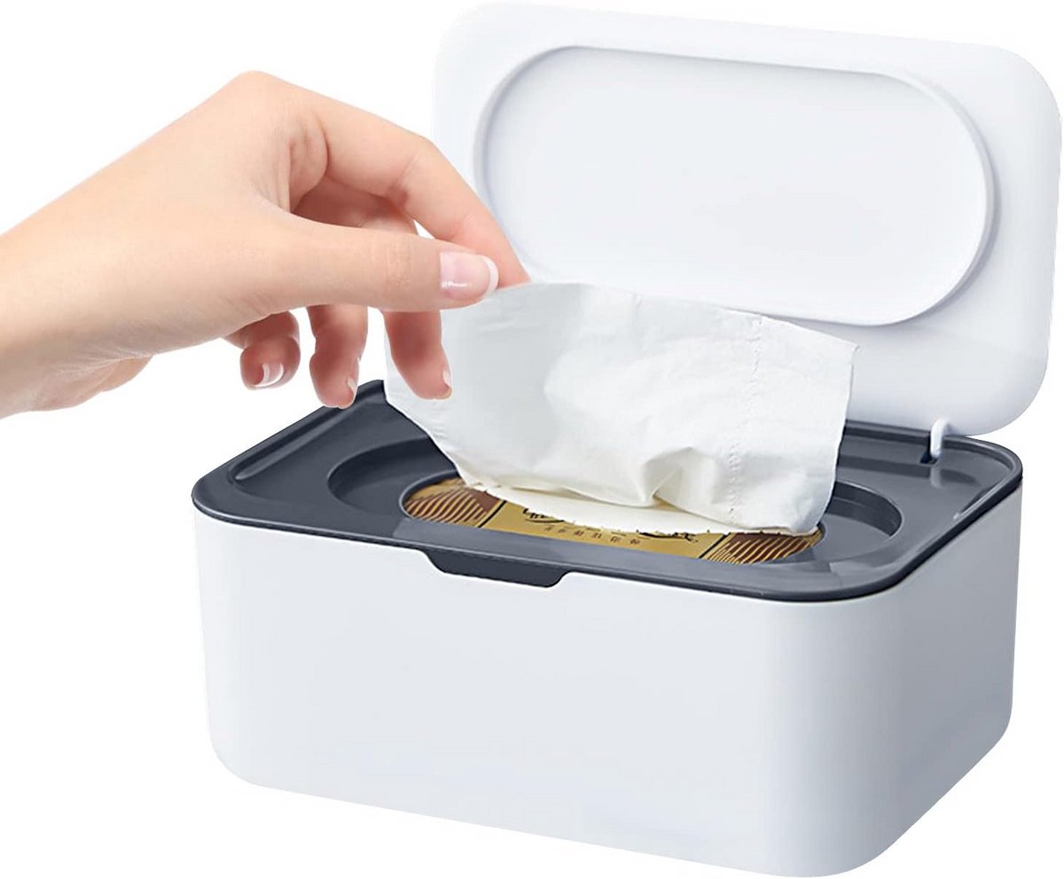 Doos Vochtige Doekjes - Dispenser Houder - Doeken Fris Houden - Grote Capaciteit - 19 x 13 x 7.8 cm