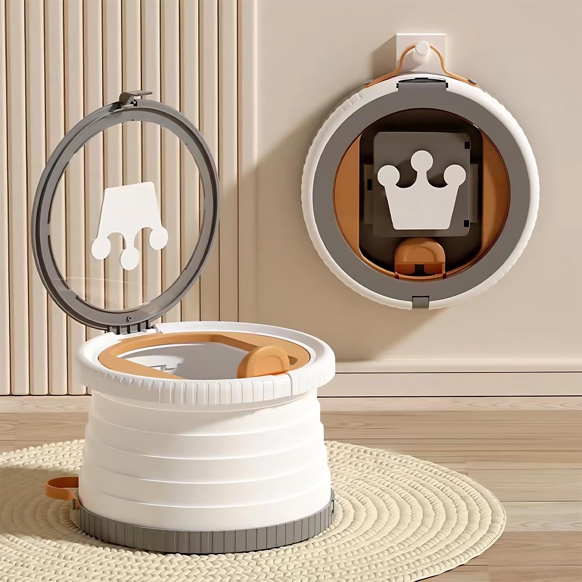 Dailygoods- Reispotje Lichtgewicht - Opvouwbaar Potje - Draagbaar Toilet - Handig voor Reizen - Inclusief Opbergtas - Capaciteit 13 Gallon